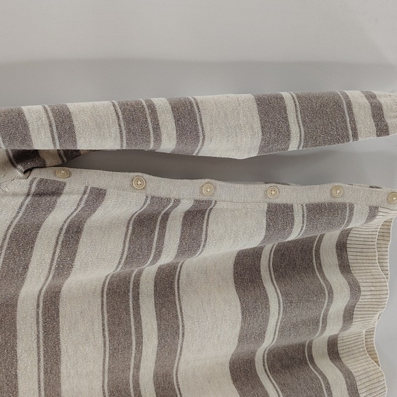 Banana Republic Factory Beige Cream Sweater Size Small Button Side Detail - Picture 4 of 8